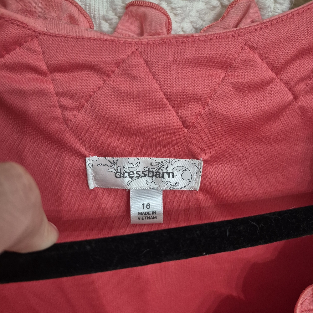 Dress Barn Pink Textured Midi Dress - Picture 5 of 8